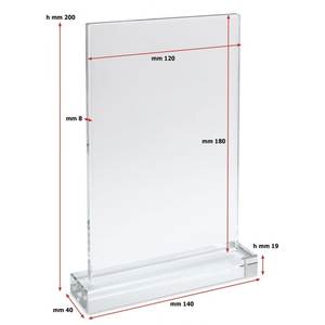 Espositore in Vetro Rettangolare con Base 180x120x8 - Product Image 2