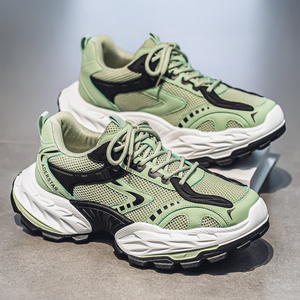 Baskets basses élégantes pour hommes, style sportif vintage, chaussures décontractées respirantes pour le printemps, l'été et l'automne - Product Image 2