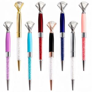 Cadeau d'entreprise promotionnel original, stylo à bille en métal avec logo en cristal multicolore et gravure au laser - Product Image 3