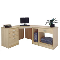 Bureau d'étudiant moderne en bois pour la maison, l'école, ordinateur de chambre à coucher convertible avec serrure à tiroir, bureau d'étude élégant