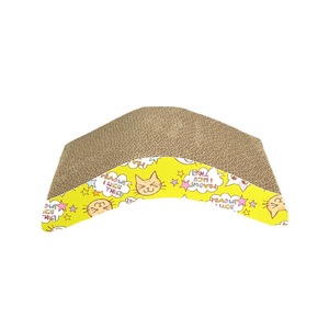 Rascador para Gatos en Forma de V de Cartón, Juguete Duradero para Gatos de Interior, Diseño de Dibujos Animados, 1 Nivel - Product Image 4