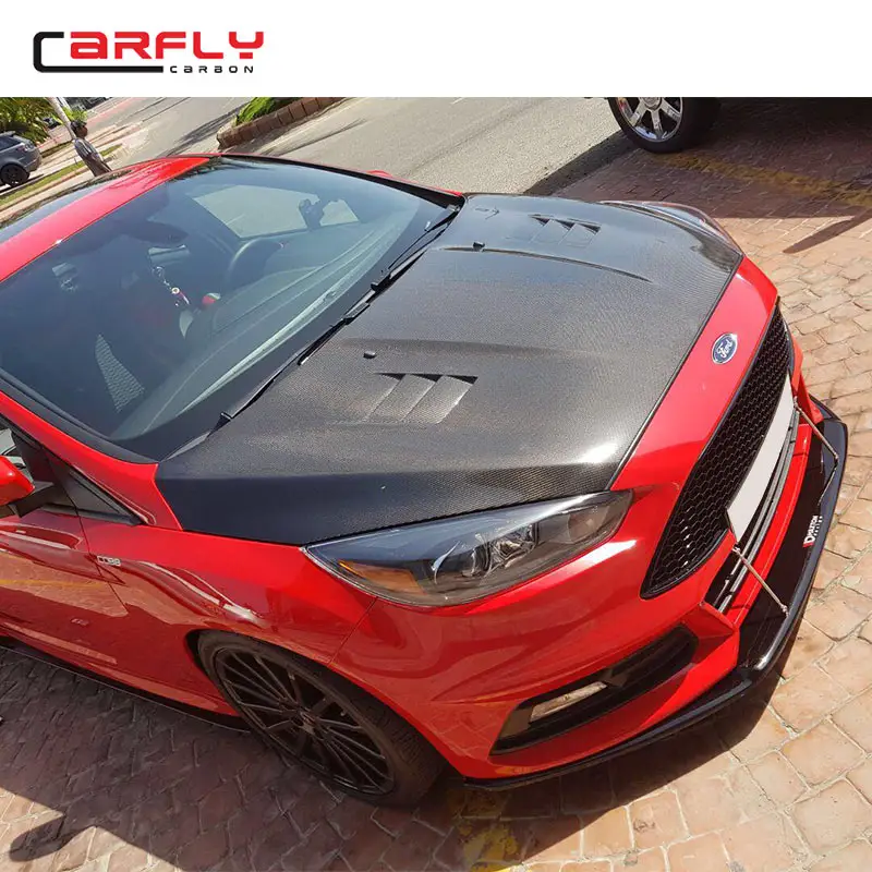 Передняя крышка для Ford Focus 2015-2017, всадная крышка из углеродного волокна