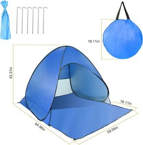 Blue UPF50+ Anti-UV Sun <b>Shelter</b> Kids Toddle <b>Pop</b> <b>up</b> Beach Tent for 2-3 Person With Storage Bag - Product Image 2