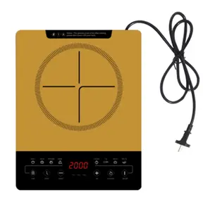 Desain kaca baru kualitas tinggi 2000W kompor tahan lama listrik Cooktop induksi hob kompor induksi tunggal model bawaan