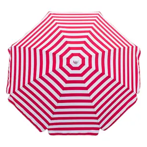 Модный наружный пляжный зонт с принтом на заказ, пляжный зонт из полиэстера в полоску