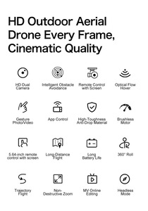 Drone <span class=keywords><strong>de</strong></span> photographie aérienne GT50 conçu par des experts, évitement d'obstacles, caméra haute définition, moteur sans balais, contrôle par application, 120 m - Product Image 2