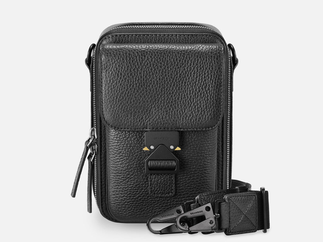 OEM Grams 28 173 Vertical Sling Leather Bag Mens Small Crossbody Travel Phone Full Grain Leather Mini Camera Sling Bags for Men