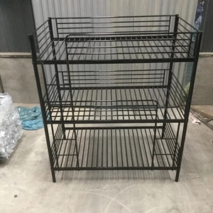 Wholesale Price Metal Triple Bunk <b>Bed</b> Steel Decker <b>Beds</b> Iron <b>Bed</b> Frame Bedroom/Dormitory Furniture - Product Image 5