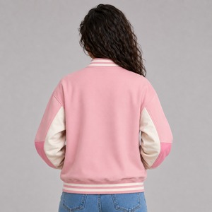 <b>Top</b> Trending Women's Varsity Jacket Button Closure Eco Friendly High Quality Casual Wear Baseball Women Varsity Jacket - Product Image 2