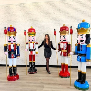 2025 su misura Best-seller 10Ft fibra di vetro noce di legno scultura/statua per le vacanze di natale Hotel/<span class=keywords><strong>negozio</strong></span>/decorazione per la casa - Product Image 3