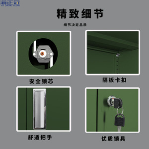 Archivador Metálico Verde Militar Yu Zhengguan de 4 Niveles con Cajones, Gabinete de Almacenamiento para Oficina - Product Image 3