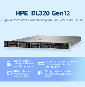 En stock, nouveau serveur en rack <span class=keywords><strong>ProLiant</strong></span> <span class=keywords><strong>DL320</strong></span> Gen12 1U d'origine, Intel Xeon 6, 4 To DDR5, stockage 10x2.5/12x3.5 pouces, PCIe 5.0, prise en charge des GPU - Product Image 1