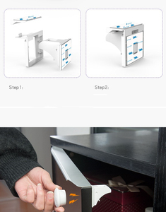 Khóa Từ Tính Ngăn Kéo Tủ Lạnh Tủ Máy Tính Chống Mở An Toàn Cho Trẻ Em 4 Ổ Khóa + 1 Túi Đựng Chìa Khóa - Product Image 4