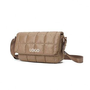 Custom Trendy <b>Travel</b> Leisure Quilted Puffy Shoulder <b>Bag</b> Lightweight Winter Soft Padded <b>Cosmetic</b> Storage <b>Bag</b> for Women - Product Image 3