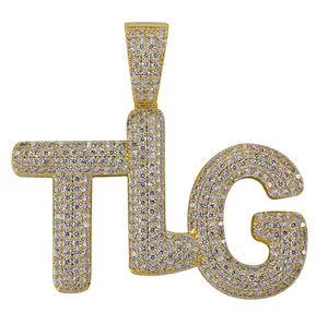 Hiphop личности TLG iced out письмо кулон ожерелье