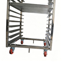 Chariot de boulangerie en acier inoxydable pour fours rotatifs de refroidissement, chariots à plateaux multi-niveaux pour pains et brioches