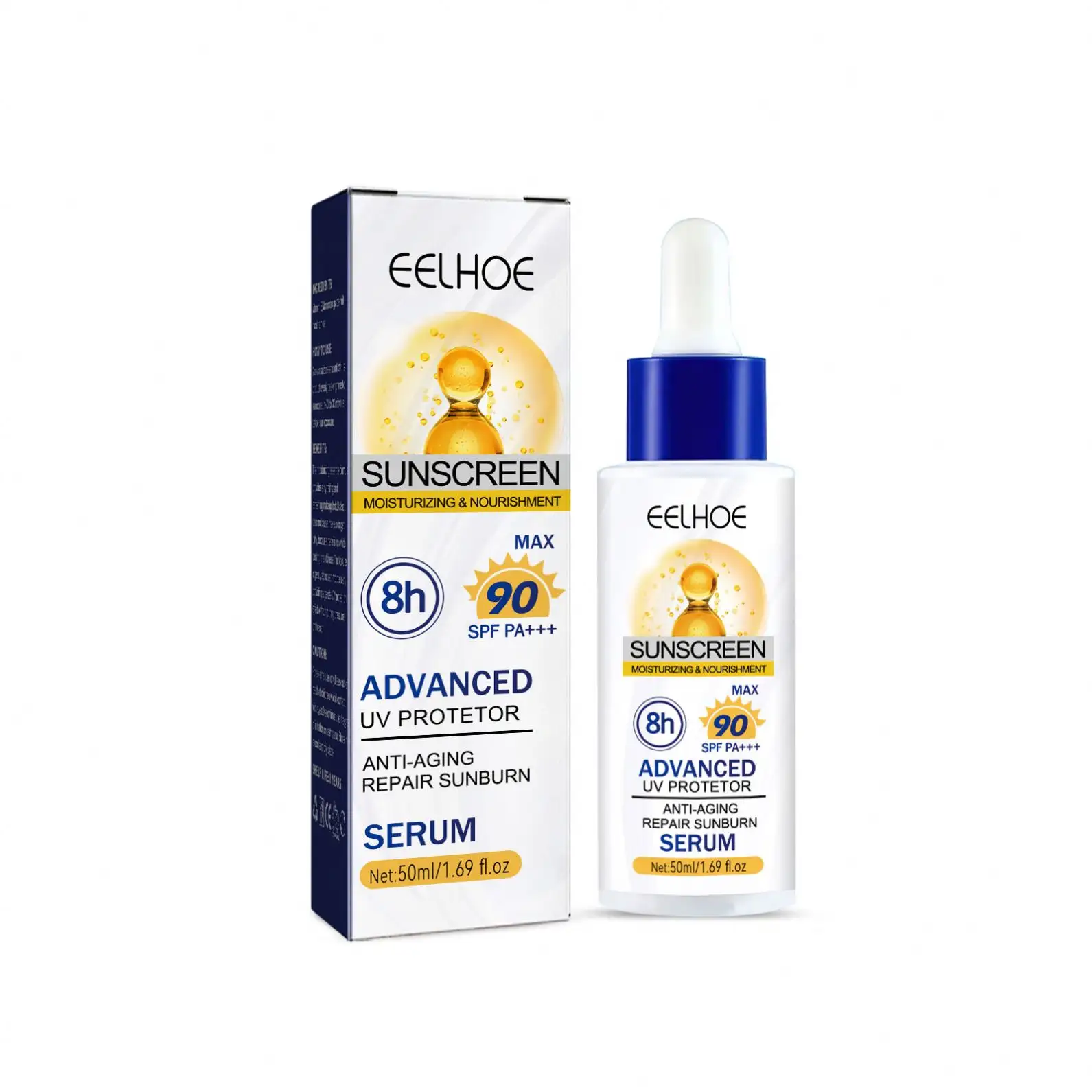 EELHOE Venta al por mayor SPF90 + Pantalla solar Cara Anti Oxidante Antienvejecimiento Vitamina E Loción solar sin aceite Anti Uv Bloqueador solar Protector solar