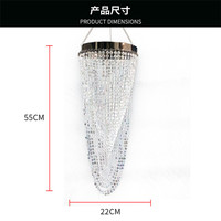 Lumières décoratives d'intérieur bon marché lustre suspendu en acrylique simple perle claire rideau plafonnier suspendu à LED pour mariage