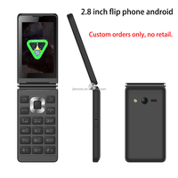Téléphone à clapet Android Odm avec gros boutons, écran tactile, clavier, double écran, téléphone à clapet Android 4G