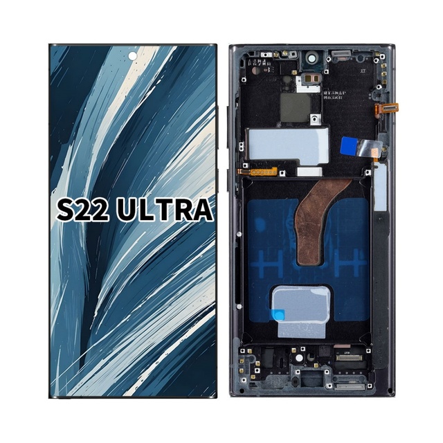 Wholesale OLED Touch Screen Digitizer Assembly with Display for Samsung S22 Ultra Mobile Phone Screen Replacement Spare Parts