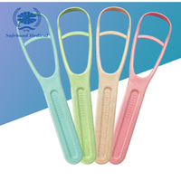 Brosse de nettoyage de revêtement de langue en paille de blé colorée écologique de haute qualité, nettoyeur de langue pour lutter contre la mauvaise haleine, grattoir de langue