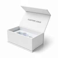 Boîte cadeau magnétique personnalisée avec insert en mousse, boîte rigide en papier de style livre de luxe avec laminage mat et logo en relief