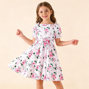 Abito da Cerimonia per Bambine Hongbo, Elegante Vestito Floreale Personalizzato per Damigelle, Abito da Principessa per Bambine - Product Image 1