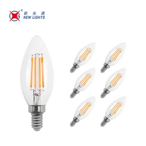 C35 2 W 4 W 110 V E12 kısılabilir LED filaman mum şeklinde ampul