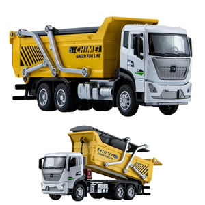 Camión Volquete <span class=keywords><strong>de</strong></span> Ciudad a Escala 1:32, <span class=keywords><strong>de</strong></span> Metal Fundido a Presión, con Sonido y Luz, 5 Puertas Abribles, Vehículo <span class=keywords><strong>de</strong></span> Aleación Personalizado - Product Image 1