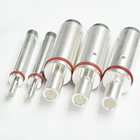 Adaptateur de pistolet de recharge pour véhicules électriques (VE) à courant élevé, usiné CNC, plaqué argent, avec borne à ressort couronne et broche de contact en laiton, norme européenne