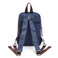 Sac à dos en toile grand format BEARKY BSCI 2026 bleu, design vintage et tendance, fermeture éclair, nouvelle collection, vente en gros, pratique