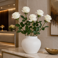 Salbeigrüne Rosen Künstliche Blumen Seidenrosen-Bouquet für Hochzeitsdekoration