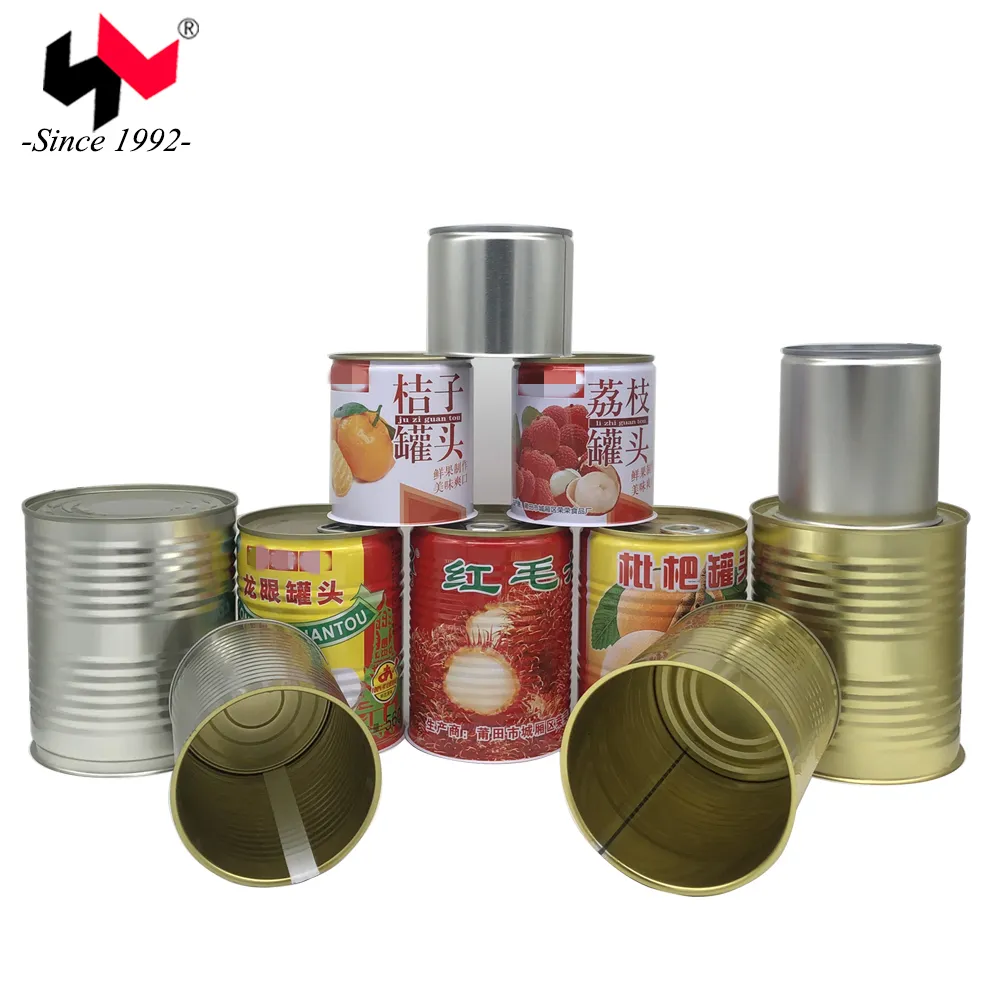 3 piece empty food tin can metal cans packaging for ready to eat food 7113# 9119# A10# 8116#