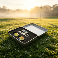 Nouveautés : Ensemble d'outils de réparation de divots de golf en métal blanc, design original par sublimation, formes variées