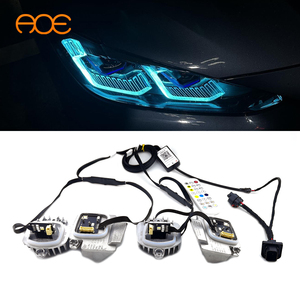 Módulos <span class=keywords><strong>LED</strong></span> RGBW <span class=keywords><strong>Angel</strong></span> Eyes DRL de 4 Piezas con Disipadores de Calor, Instalación Plug and Play, Cambio de Color por Aplicación, para M3 M4 G80 G82 G22 G23 G26 - Product Image 1