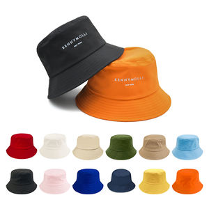 Bleu couleur personnalisé réversible mode Vintage lavé à l'acide tissu coton Denim bébé lavé Homme coloré femmes seau chapeaux - Product Image 6