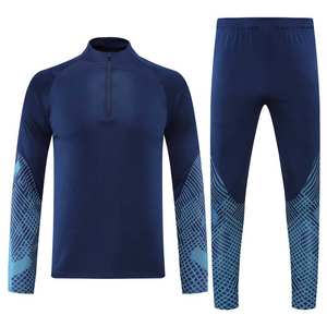 Survêtement <span class=keywords><strong>de</strong></span> football unisexe personnalisé, maillot <span class=keywords><strong>de</strong></span> football <span class=keywords><strong>de</strong></span> haute qualité, tenue d'entraînement, vêtements <span class=keywords><strong>de</strong></span> football personnalisables, 100% polyester, séchage rapide - Product Image 1
