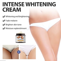 Crème Corporelle Éclaircissante 50ml à la Vitamine C et Extraits de Plantes, pour Zones Sensibles et Parties Intimes, Peau Foncée, Effet Blanchissant Rapide
