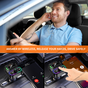 New <span class=keywords><strong>Bluetooth</strong></span> xe MP3 máy nghe nhạc FM Transmitter tay miễn phí xe <span class=keywords><strong>Kit</strong></span> đầy màu sắc ánh sáng USB âm thanh <span class=keywords><strong>Receiver</strong></span> Type-C kép USB sạc xe hơi - Product Image 2