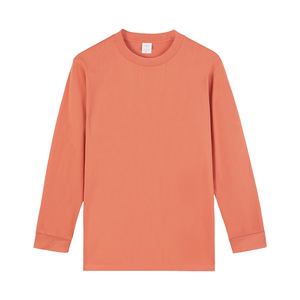 Nouveau T-shirt à col rond personnalisé avec logo, pour homme, en jersey uni décontracté, 100% coton biologique, 260g/180g, manches longues, vente en gros - Product Image 1