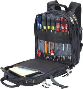 Best Seller 88 Pockets Design Multi-Purpose Functional Durable Custom Heavy Duty Electricians Tool Bag Backpack