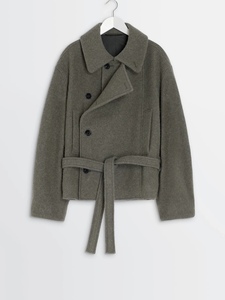 <span class=keywords><strong>Poncho</strong></span> court asymétrique <span class=keywords><strong>en</strong></span> laine d'<span class=keywords><strong>alpaga</strong></span> style Lem Vintage pour <span class=keywords><strong>femme</strong></span>, automne-hiver, gris, vert et noir, manteau <span class=keywords><strong>en</strong></span> laine - Product Image 5