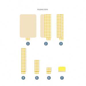 Ensemble de sac isotherme de pique-nique pliable et plat pour l'extérieur, sac de pique-nique pliable avec tapis de pique-nique, panier de camping léger avec tapis - Product Image 3