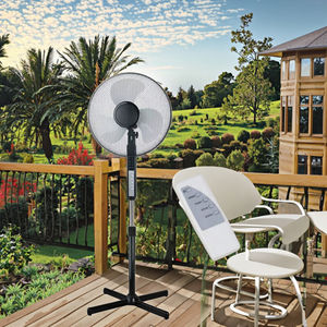 16-дюймовый вентилятор переменного тока, осевой промышленный вентилятор, пластиковый стоячий солнечный вентилятор для RV 220 В, электрическое воздушное охлаждение для наружных отелей и домашних хозяйств - Product Image 6