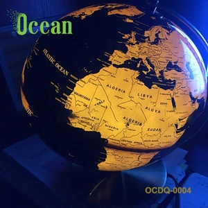 23 centimetri Nero oro globo con le luci - Product Image 3