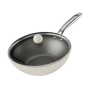 Titanium Ceramic Frying Pan 32Cm Non Stick Flat Bottom For Gas And Induction Cookers Household Use - Product Image 2