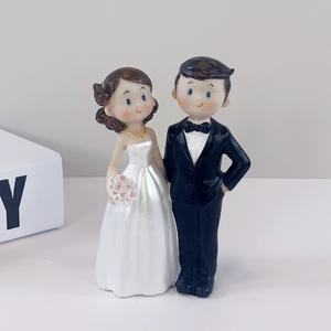 Juguetes para parejas de boda, venta al por mayor, herramientas de decoración de pasteles de boda, accesorio de resina, juego de muñecas para parejas, decoración de pasteles - Product Image 2