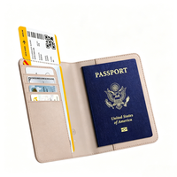 Porte-passeport intelligent avec fonction de localisation, blocage RFID, traqueur intégré, anti-perte, en cuir, pour voyage, avec porte-cartes
