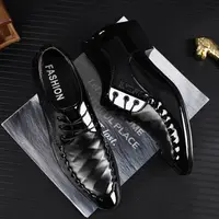 A058 sapatos masculinos de estilo oxford, calçados para homens, preto, de couro patente, ponteiros, novos sapatos 2021