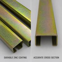 Acier galvanisé jaune irisé en forme de C, directement de l'usine, pour structure de montage de panneaux solaires, taille personnalisée, livraison rapide